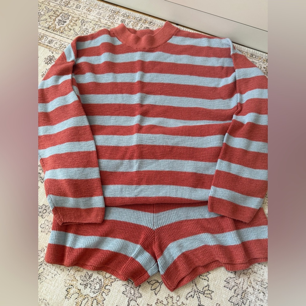 Free People Malibu Surf Striped Sweater Set